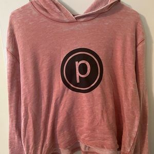 Pure Barre Pink Crop Hoodie